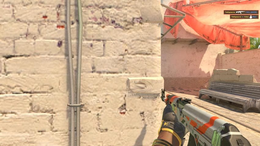Mirage Wallbang with AK-47! 4 Kills!